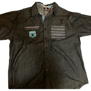 Red Ape Mens XL Charcoal Short Sleeve Shirt